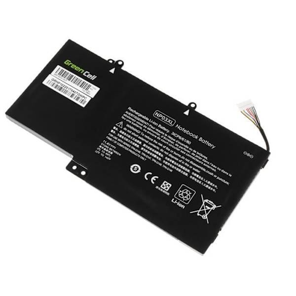 Gröncellsbatteri HP NP03XL NPO3XL 761230-005 760944-421 760944-241 HSTNN-LB6L för HP Envy x360 15-U 15-U002NF 15-U101NF 3400mAh