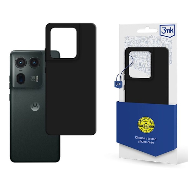 Matt fodral 3mk - Motorola Edge 50 Ultra - Svart - TPU - Stötsäker - Elegant design Svart
