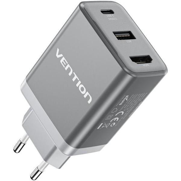 Vention USB-C USB-A HDMI GaN Laptop Nintendo Switch Dock (60W / 5W / 4K@60Hz) Grå