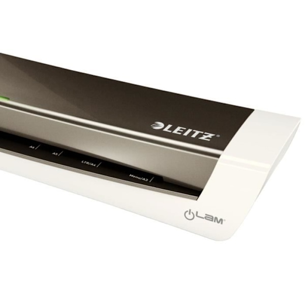 A3 laminator - Leitz - ILAM - Kompakt design - 3 minuters förvärmning - Påsar 80 till 125 mikron Mörkgrå