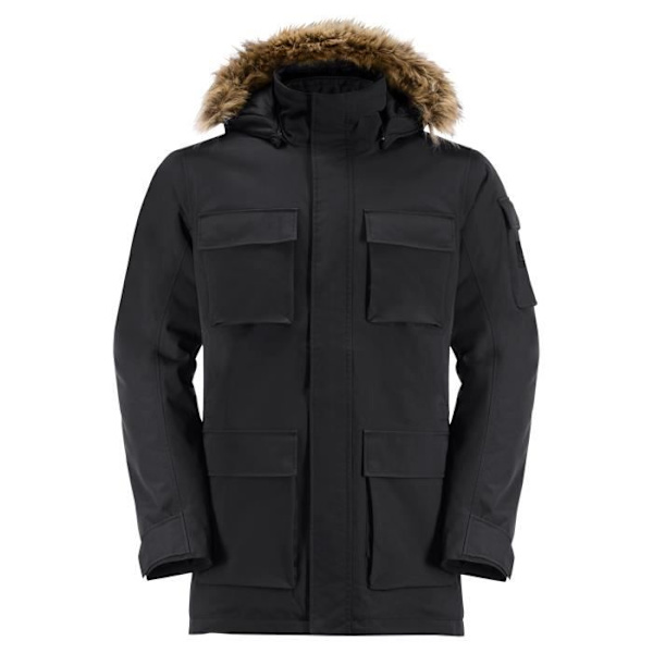 Jack Wolfskin Glacier Canyon herrparkas - svart - XL - vattentät och vindtät - för bergsvandring Svart S