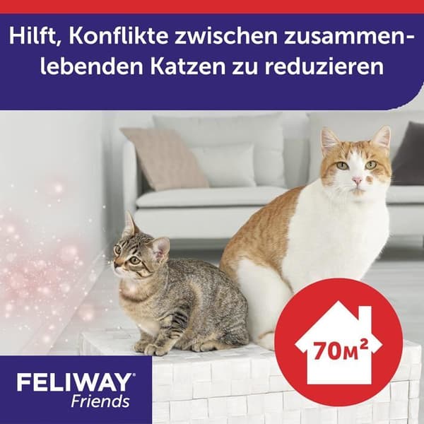 FELIWAY D89440L - 3-pack påfyllningar - 144 ML - 90 dagars harmoni - För katter