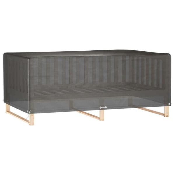 vidaXL Trädgårdsmöbelöverdrag 12 öljetter 227x152x65cm Rektangulär 319297 Svart