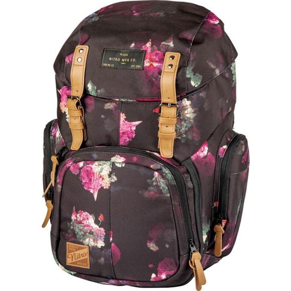 Ryggsäck - Nitro - Weekender Urban Collection - Polyester 100% - Storlek L 42 - Svart Rosa Flerfärgad svart, lila, gul, grön