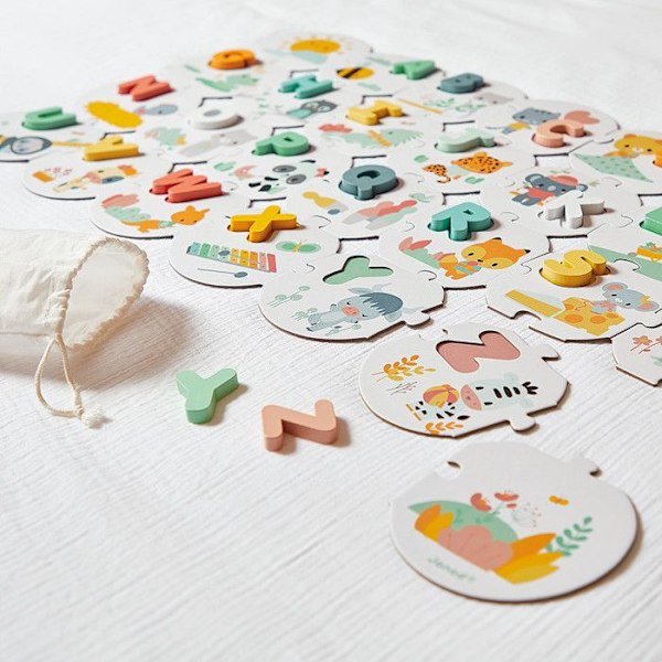 PUZZLE MITT FÖRSTA ALFABET Flerfärgad