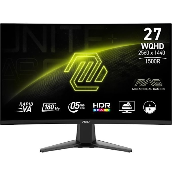 PC-skärm - MSI - MAG 27CQ6F - 2560 x 1440 - 0,5ms - VA Svart