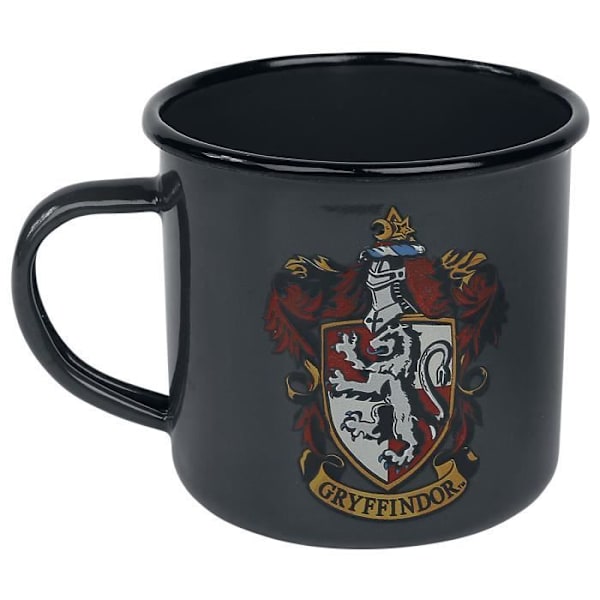 Mugg - Harry Potter - Gryffindor - Svart - Emalj - Tål maskindisk Svart