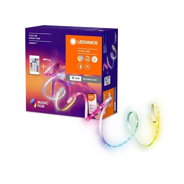Bande led - ruban led Ledvance - SMART WIFI FLEX 3M MGC RGB RC LEDV Vit
