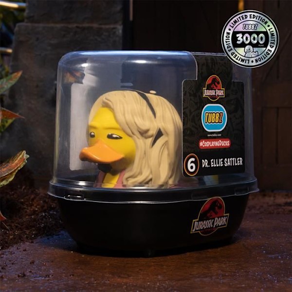 TUBBZ Bath Duck - Jurassic Park - Dr. Ellie Sattler - 9 cm flerfärgad samlarobjekt Flerfärgad