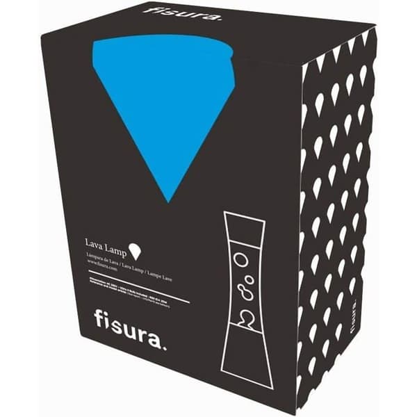LAMPDA LAVA LAMP VIT BLÅ VÄTSKA H40CM Blå vit