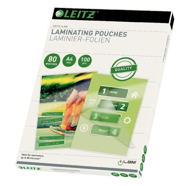 Leitz iLAM-påsar för varmlaminering, A4, 80 mikron