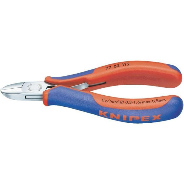 Sidoklipptång för elektronik - Knipex - 77 02 115 - 115 mm - Orange