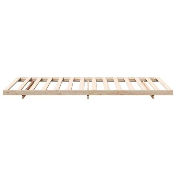 vidaXL Sängram Brun 90 x 210 cm Massivt furu 873103