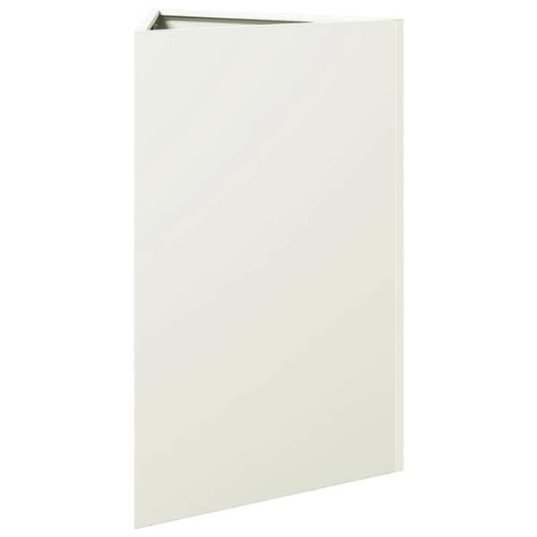 vidaXL Triangulär vit kruka 50x43x75 cm stål 851173