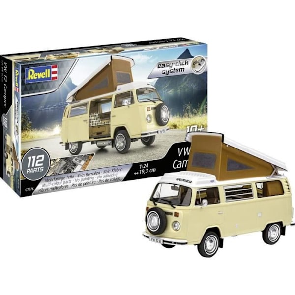 Maquette - Revell - VW T2 Camper - 1:24 - Multikolor - 112 delar - Interiör Flerfärgad