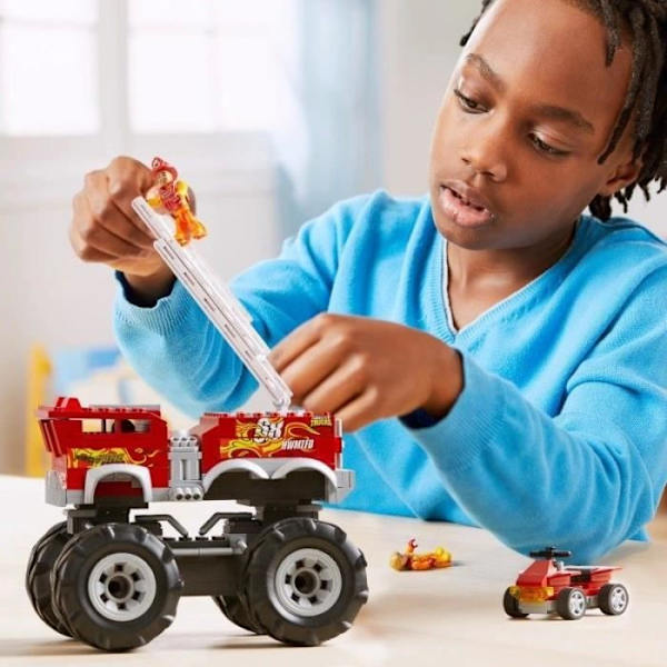 Byggsats - Mega - Hot Wheels Monster Trucks 5-Alarm - 1 fordon - 1 mikrofigur - 4 år och uppåt