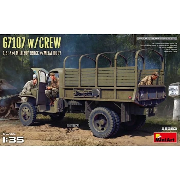 Modell Lastbil - MiniArt - G7107 - 1,5t 4x4 - Metall - 1:35 - Mixad