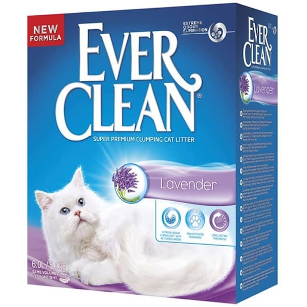Mineralskräp - kiselströ - Ever clean lersand - EEVC040 - för lavendelkatter