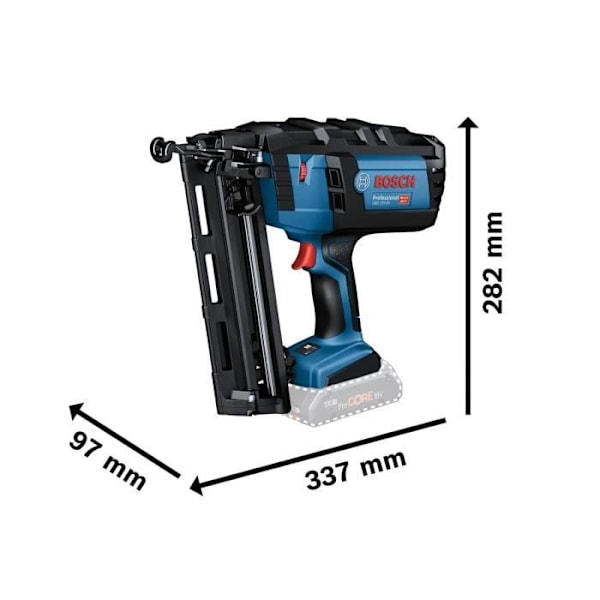 Bosch Professional GNH 18V-64 spikpistol utan batteri (spiklängd 1,6 mm, maximal spiklängd 64 mm) - 0601481100