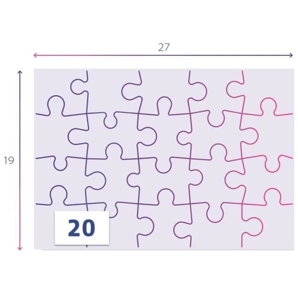 Puzzle Stitch 2x20 bitar, För barn från 3 år, Tema tecknade filmer, CLEMENTONI