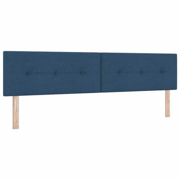 vidaXL Justerbar sänggavel Blå 200 cm tyg 42007195