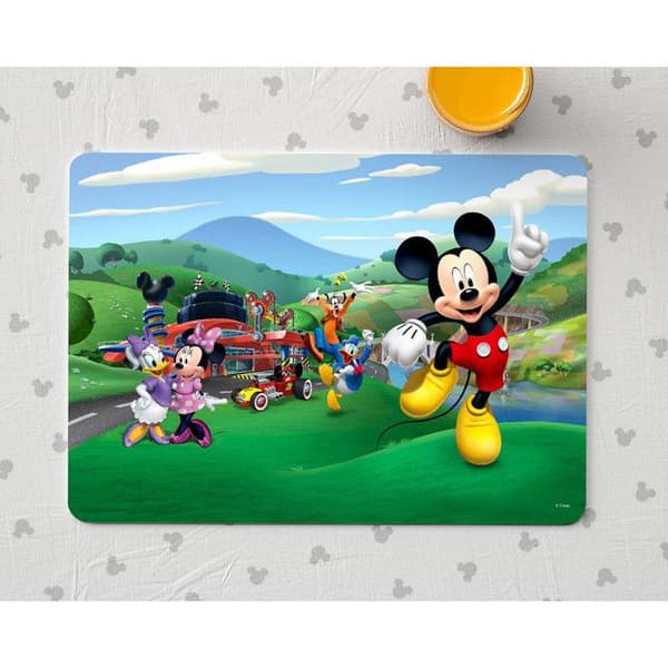 Set med duk - AG DESIGN - Disney Mickey Mouse - Flerfärgad - 42x30 cm - Rektangulär