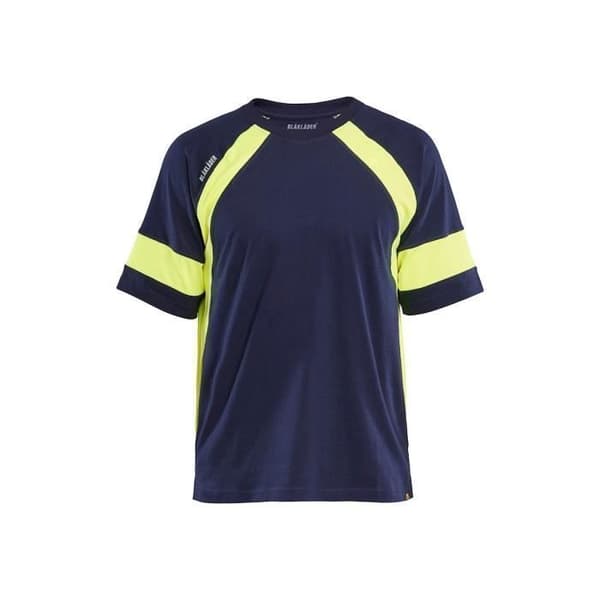 Blaklader t-shirt med hög synlighet Marinblå/gul M