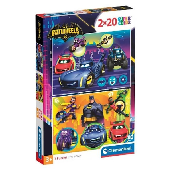 Pussel - CLEMENTONI - Batwheels - 2x20 bitar - För barn från 3 år - Temat tecknade filmer