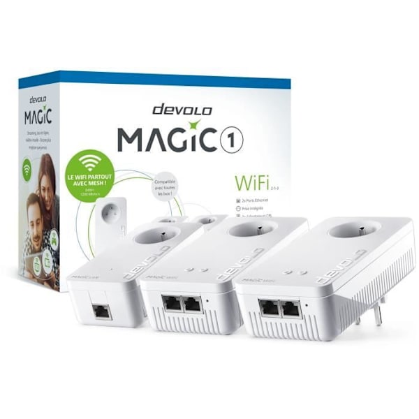 DEVOLO Magic 1 WiFi - Multiroom Kit - 3 PLC-adaptrar - 1200 Mbits/s