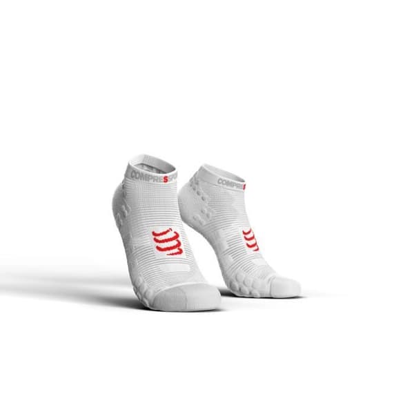 Löpsockor - Compressport - Pro Racing 3 Run Low - Vit - Andas Vit 35/38