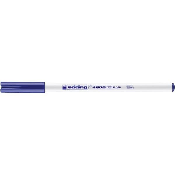 Textilpenna - EDDING - 4600 - Blå - Spets 1 mm - Klara färger Blå