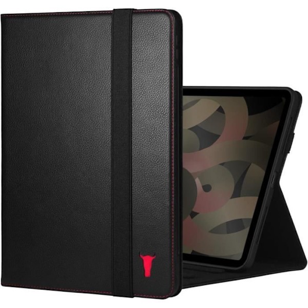 Coque iPad Air 11 - TORRO - Äkta Läder - Ställning - Kompatibel 2024, 2022, 2020 - Svart Svart