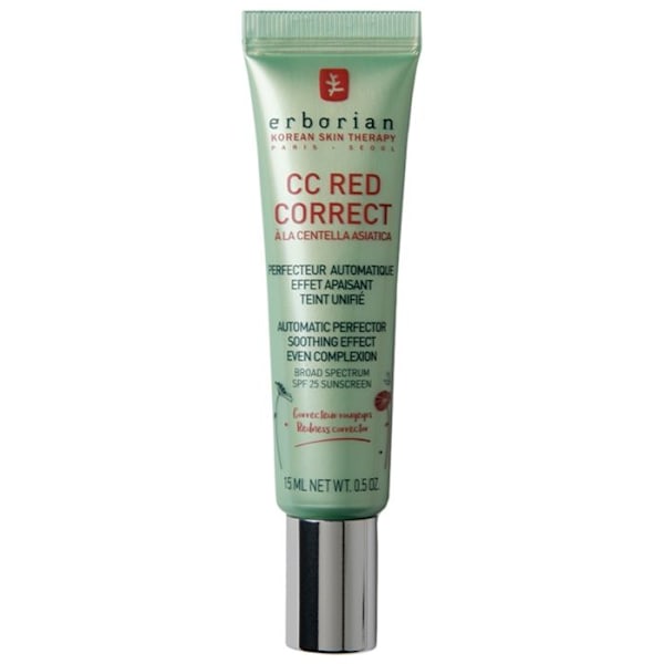 Bas - Erborian - CC Red Correct - 15ml - Grön färg - SPF25 - Återfuktning Grön
