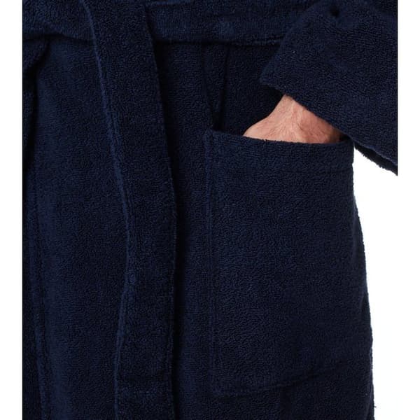 Schiesser badrock essentials med huva marinblå herr Blå
