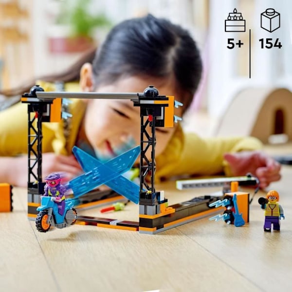 LEGO® 60340 City Stuntz Stuntutmaningen: Bladen, Dirt Bike Toy med Stunt Rider för pojkar och flickor från 5 år och uppåt Flerfärgad