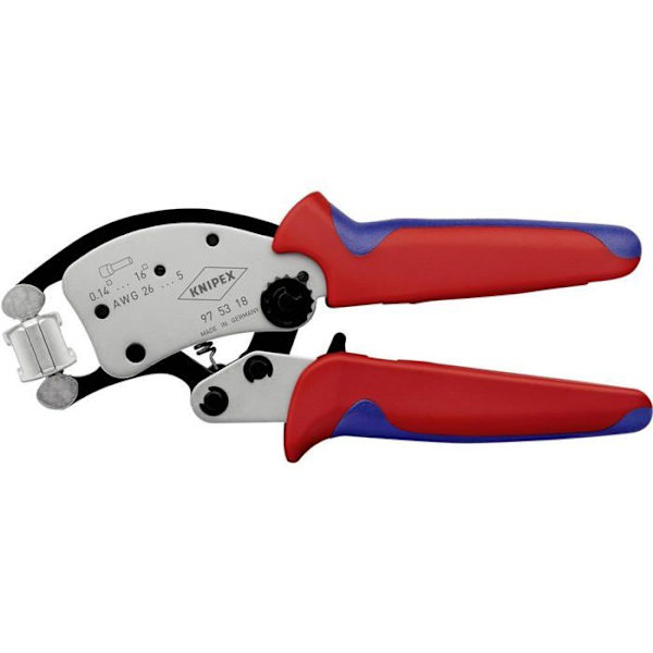 Twistor16 presstång - KNIPEX - Crimp - Röd - Kapacitet 0,14-16 qmm