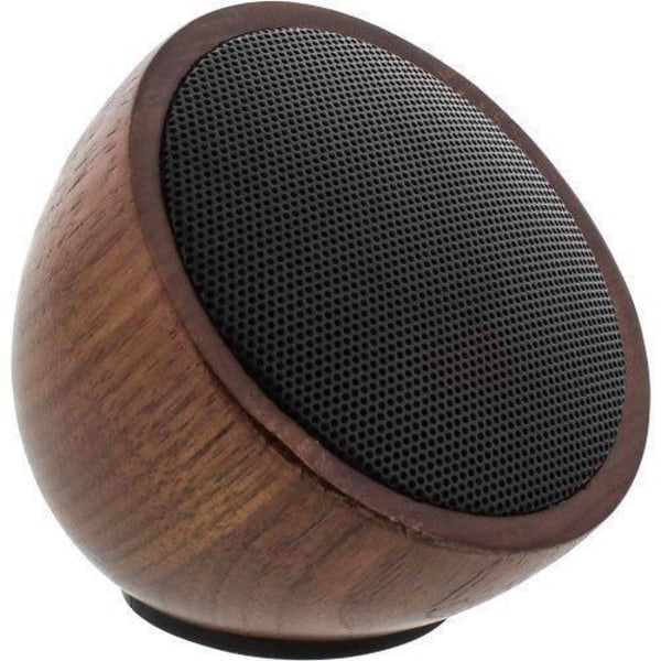 InLine wOODWOOM mini bluetooth högtalare 52 mm i valnötsträ