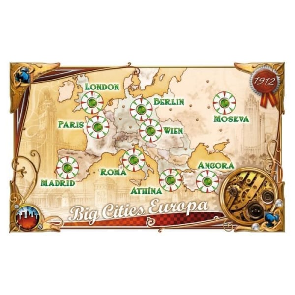 LES AVENTURIERS DU RAIL Extension Europe 1912 - Styrelsestrategispel - Asmodee - AVE07ML2 Flerfärgad
