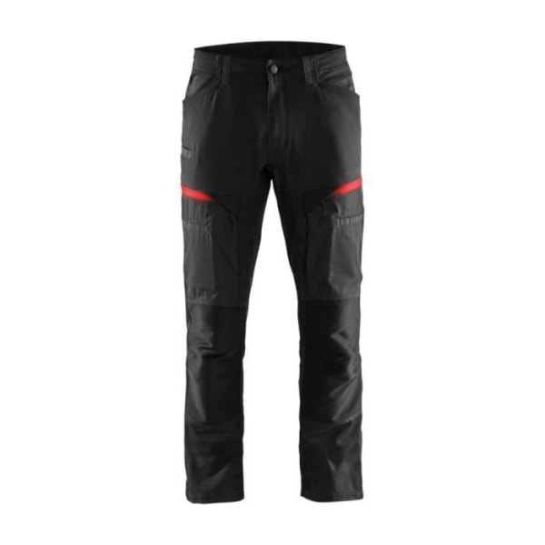 Blaklader + STRETCH Multipocket Servicebyxa - Svart / Röd - 50 Svart röd