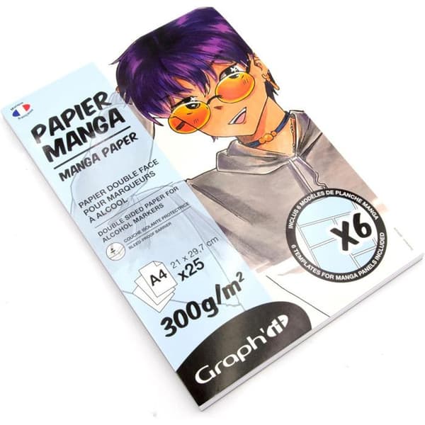 Manga ritblock - GRAPH'IT - A4 - Vit - Både för män och kvinnor - Referens 82645