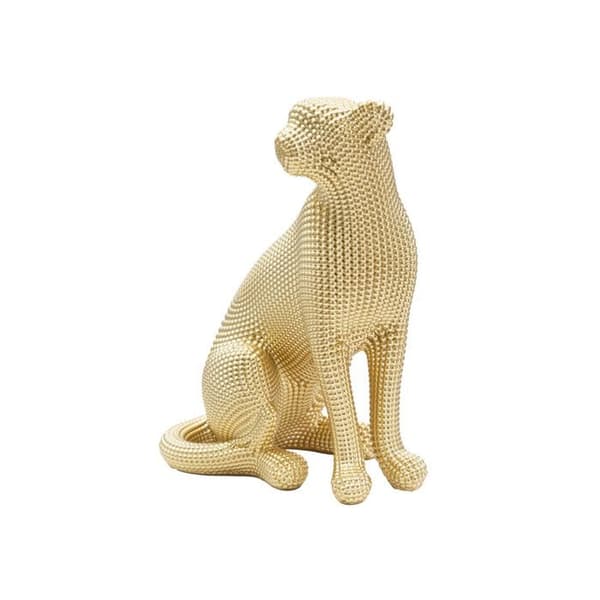 Guldleopard i resin cm 23x15,5x29 guld-