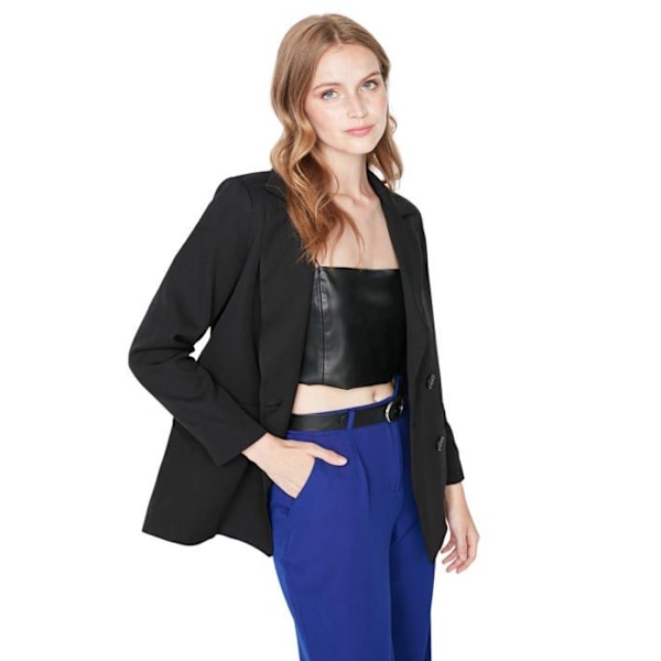 Jacka - ärtrock - kappa - kavaj Trendyol - TWOAW21CE0272 - Black Button Blazer Jacka-Svart Dam Svart 44