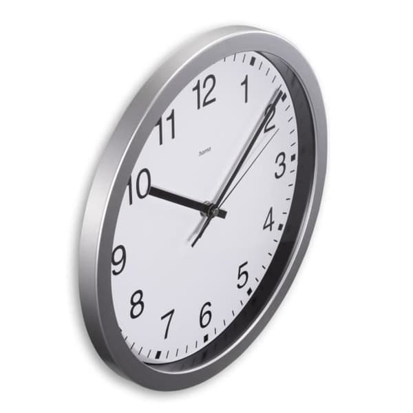 Väggklocka - Mallorca - Ø 30 cm - Silverfärgad - Metall - Modern design Silver