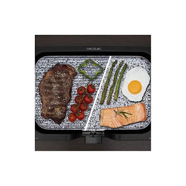 Cecotec Rock and Water 3000 Twin Reversible Electric Plancha. Vändbara två ytor (grill/plancha), non-stick beläggning, Co