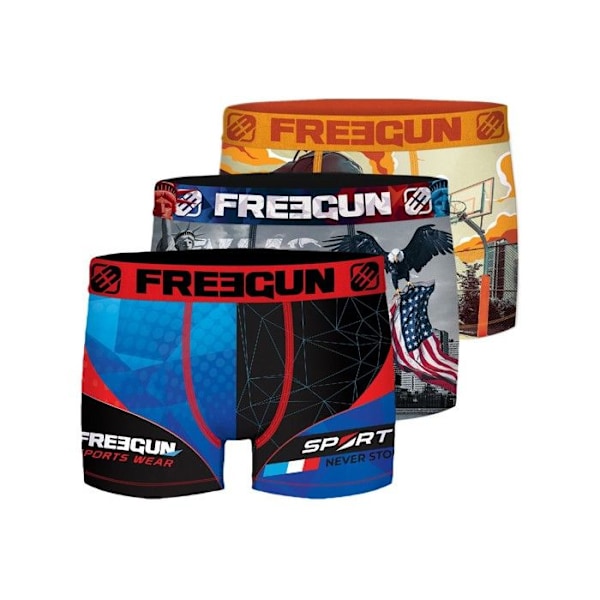 Freegun Boxers Surprise mikrofiber Set av 3 Kille Flerfärgad 14-16 år gammal