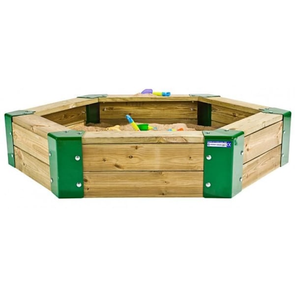 Bac à sable Hörby Bruk 150 x 110 x 28 cm - Brun/Grön - Blandat