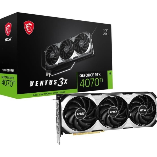 MSI - Grafikkort - GeForce RTX 4070 Ti VENTUS 3X E 12G OC