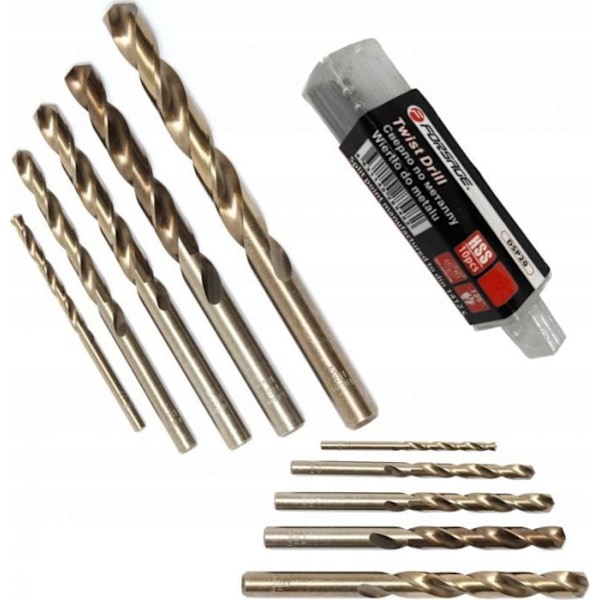 Forsage - F-DSP60 - Borrmaskin Borr för metaller HSS 6,0 mm (10 bitar) i plastlåda
