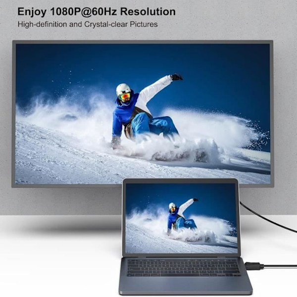Videokabel - BENFEI - DisplayPort till VGA - 1,8 m - Guldpläterad - 1920x1080p