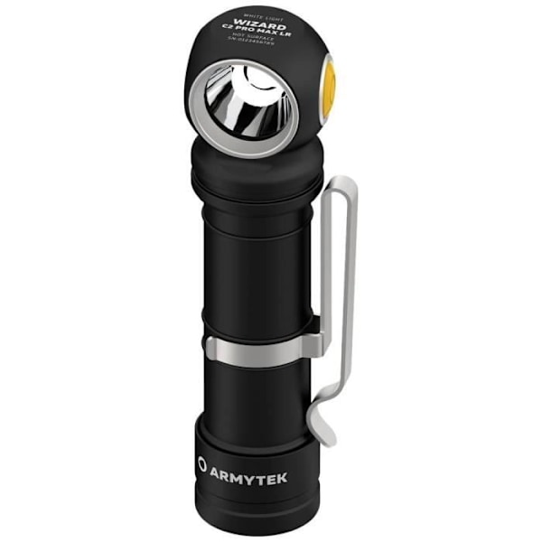 Ficklampa - ARMYTEK - Wizard C2 Pro Max LR - 3870 lm - Uppladdningsbar - 400 m räckvidd Vit